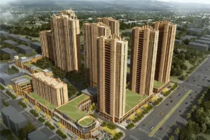 Modern architectural rendering of Hongxing International Plaza Phase 1 commercial complex in Anshan, Liaoning, featuring advanced stainless steel plumbing systems.