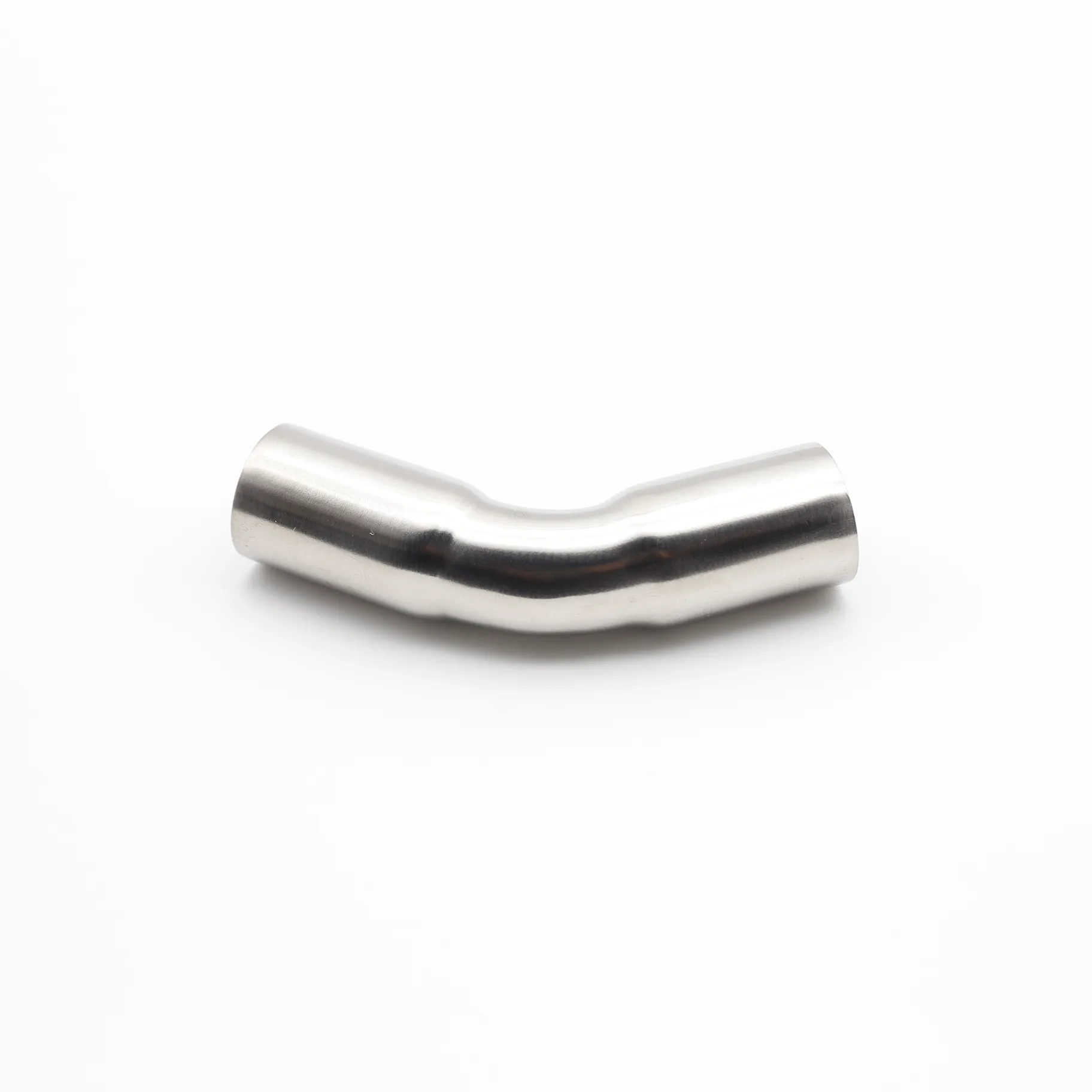 Overhead view of the elbow, displaying its angular orientation and port alignment.