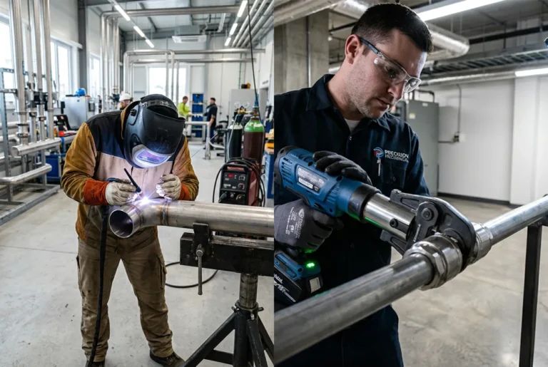press fittings vs welding comparison for stainless steel pipe installation