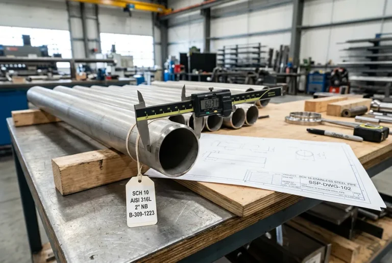 Schedule 10 stainless steel pipe with SCH10 pipe label