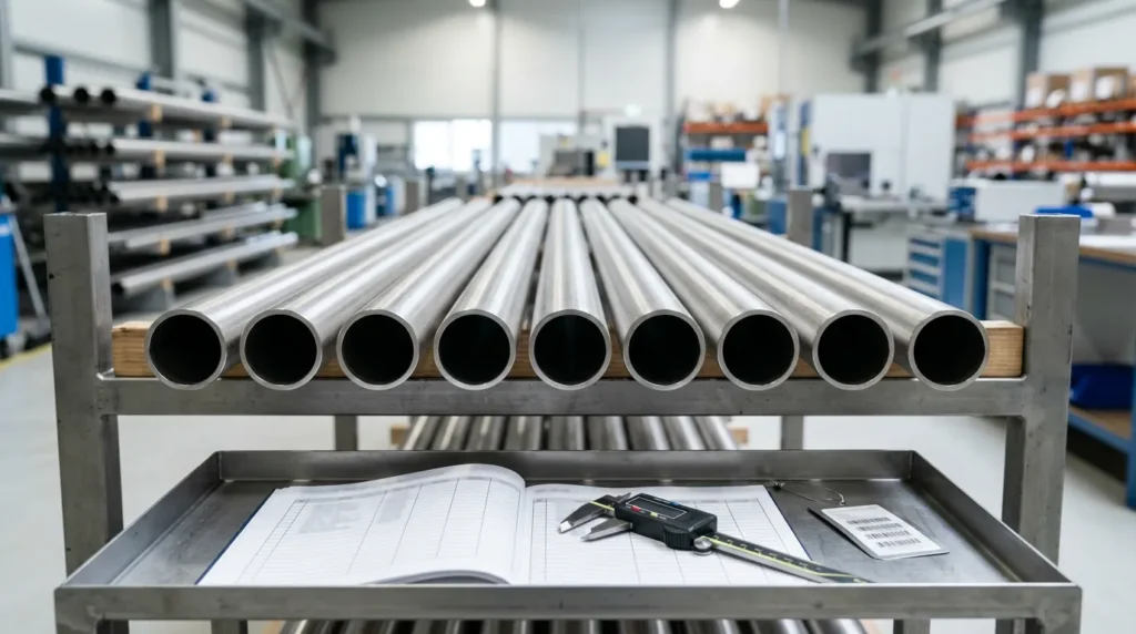 Stainless steel pipe quality inspection and batch traceability