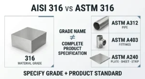AISI 316 vs ASTM 316 stainless steel grade and product specification comparison