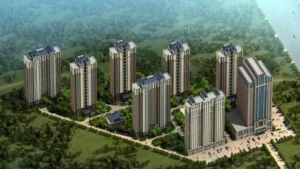 Rendering of Hongbao Jinxiu Riverside project supplied with 304 stainless steel Double Press piping components