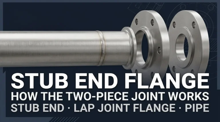 Stub end flange and lap joint flange connection assembly