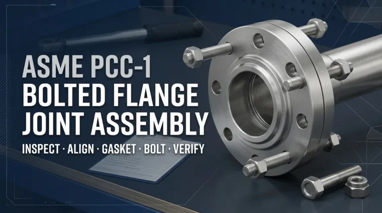 ASME PCC-1 bolted flange joint assembly inspection and preparation